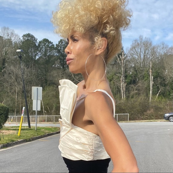 Vtg Victor Costa column gown velvet 3D one dress S - Picture 5 of 9